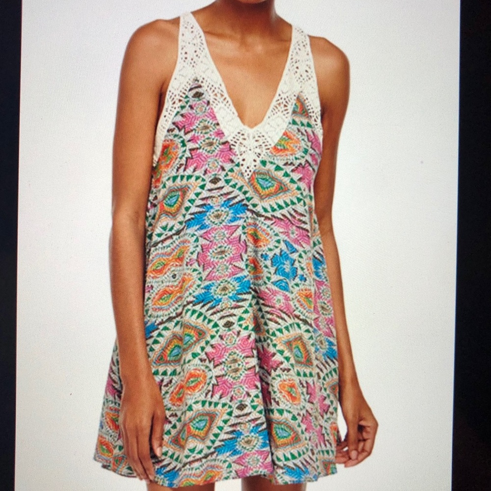 Lovers + Friends Mosaic Pattern Trapeze Dress